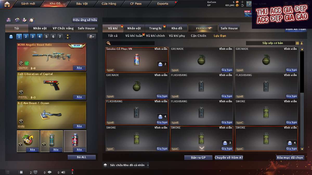 shop acc cf uy tin gia re